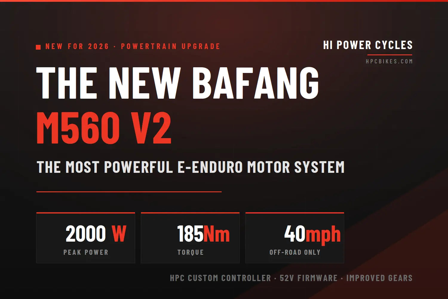 New Bafang M560 V2: The Most Powerful E-Enduro Motor System Hi Power Cycles