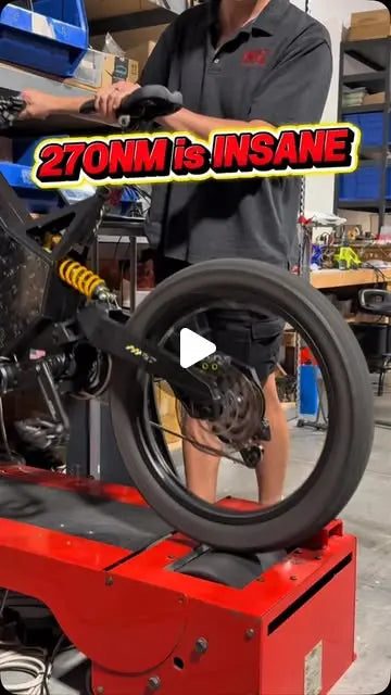 Revolution MX rear wheel on a shop dyno demonstrating 270Nm of torque