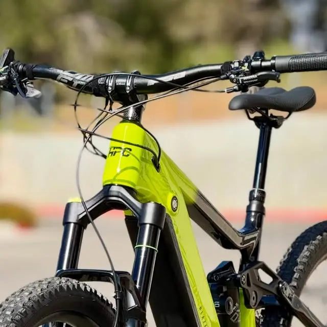 2027 Trailblazer in Electric Yellow full-carbon enduro electric bike from Hi Power Cycles