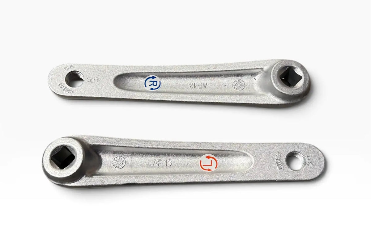 Polished aluminum crank arm for Bafang BBS01 BBS02 BBSHD mid drive motor, 170mm