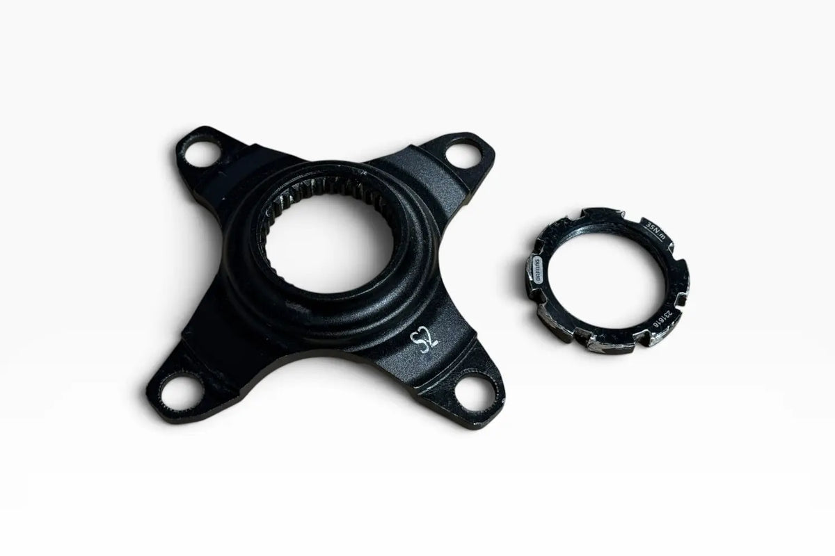 Bafang M560 mid drive spider and aluminum lock ring, used OEM take-off part