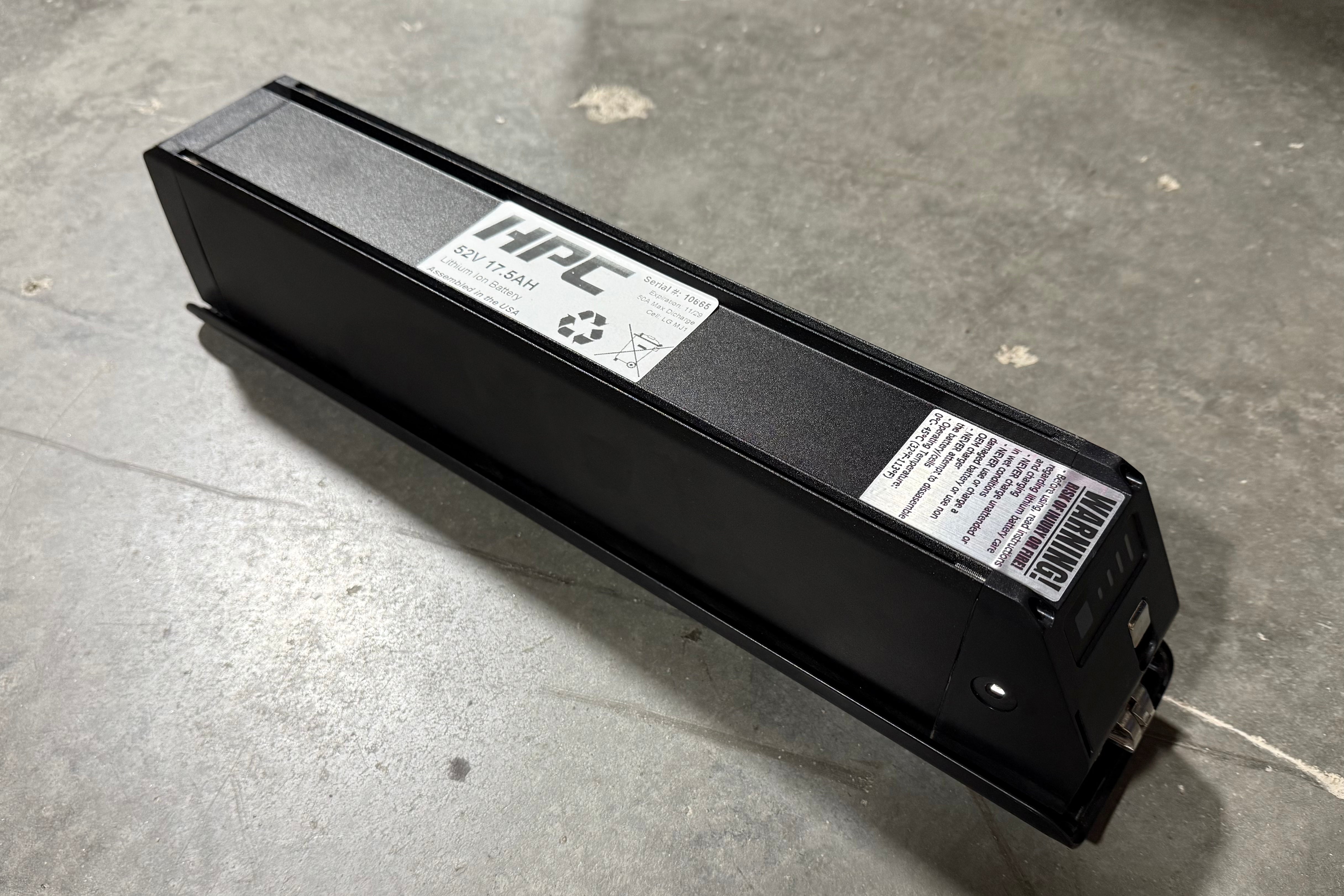 52v 17.5Ah Trailblazer Battery Hi Power Cycles