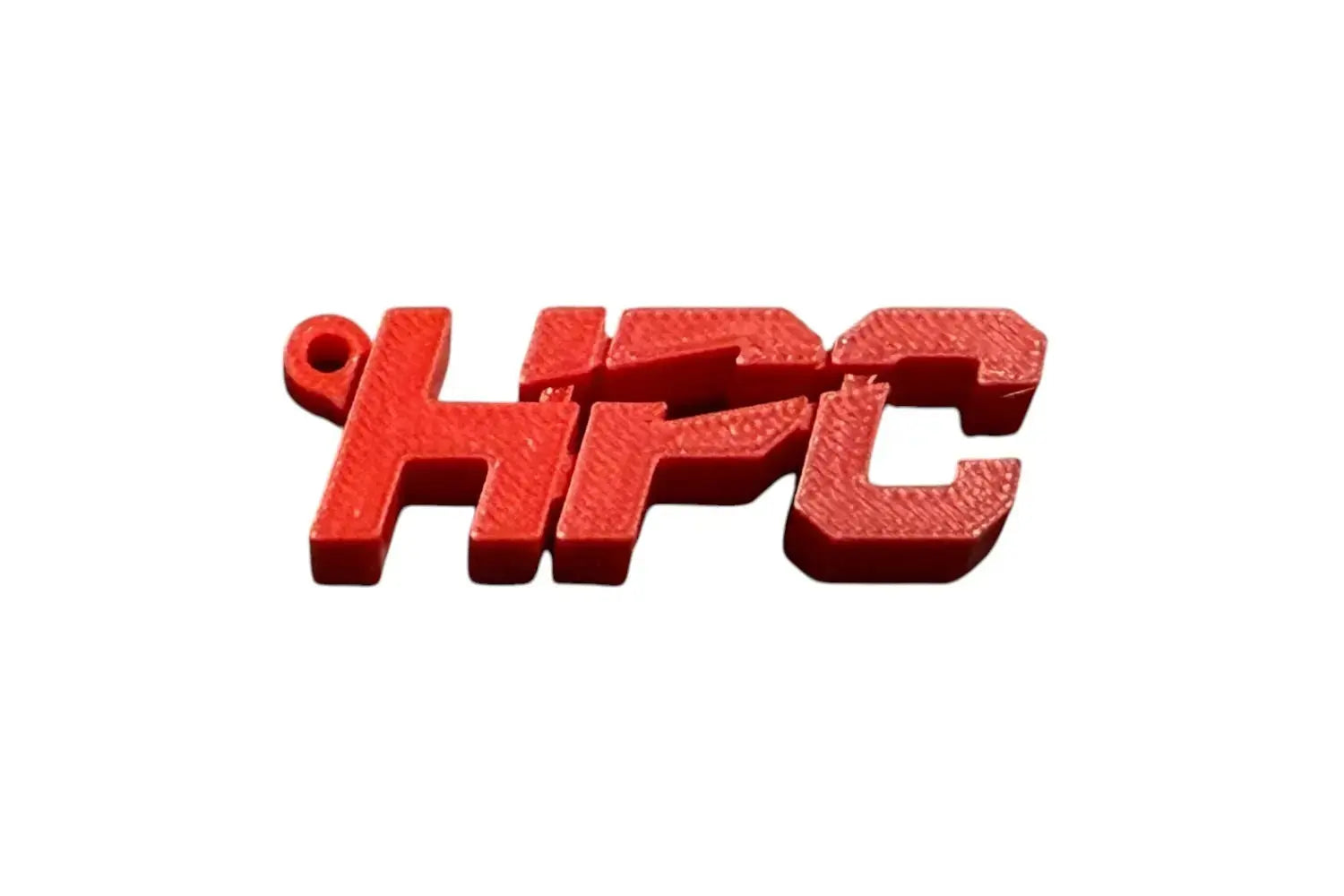 HPC logo keychain, made in-house in factory red – Hi Power Cycles