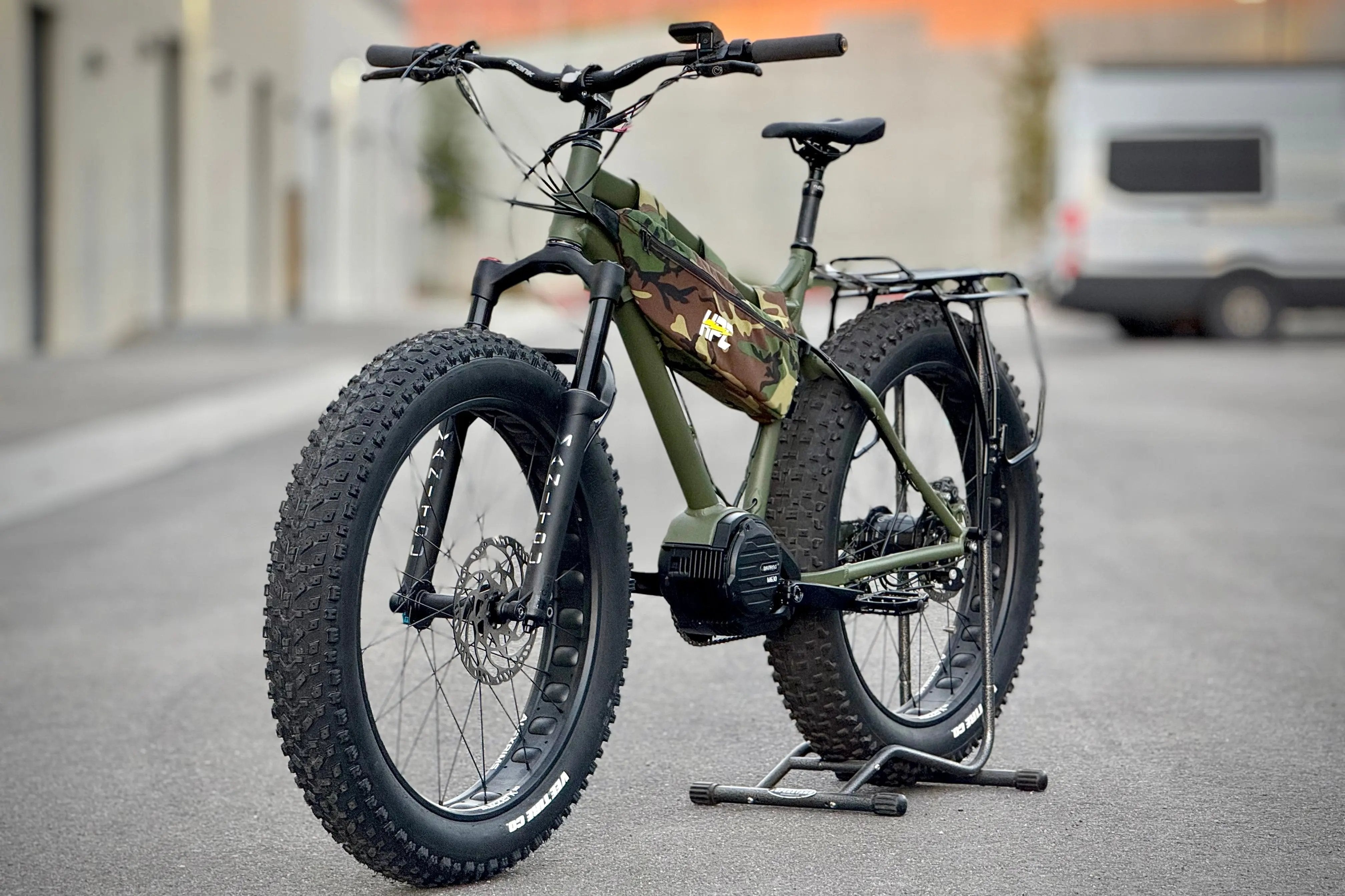 Custom 2000W Titan Army Edition Fat Tire EMTB (Rohloff / 250NM Torque + More) Hi Power Cycles