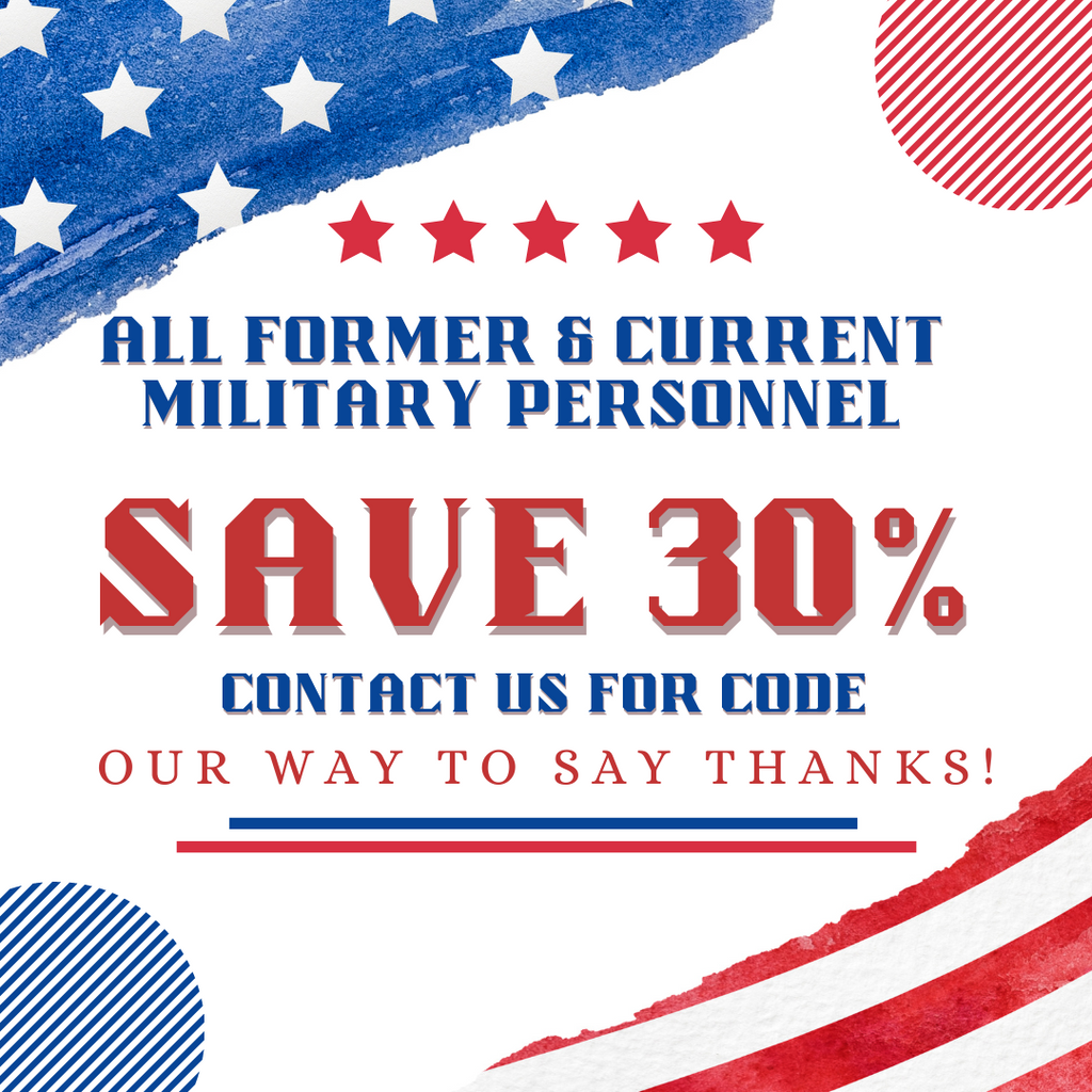 Memorial Day 30% Discount (ONLY for past and current military personnel)
